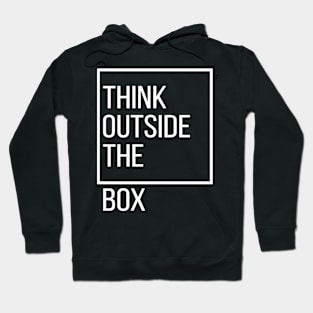 Minimalist Think Outside The Box Typography Hoodie